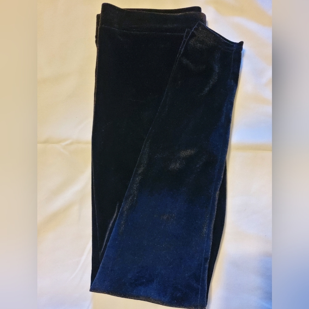 LC Lauren Conrad RUNWAY COLLECTION Velvet Leggings Black size medium